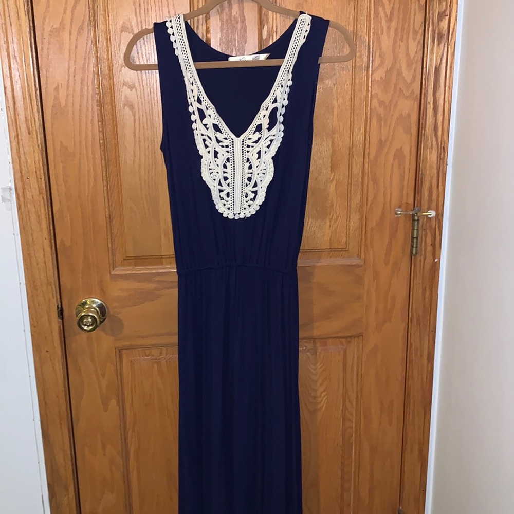 Navy blue maxi dress